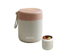 Boîte à Repas Isotherme,430 ml Facile À Nettoyer Stockage Alimentaire Avec Couvercle - Grande Ouverture Isolation Chaud Froid Pot À Repas - Pour Étudiants Adultes Travail Voyage Camping Pique-Nique