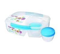Boîte alimentaire repas a clips 3 compartiments + 1 boîte yaourt To Go - 2L