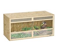 Boîte à reptiles PawHut Panneaux de particules 100x47x47cm Bois naturel