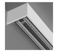 Boîte à Rideaux à Double Rails,Décoration Murale pour Salle De Rideau,avec rail de rideau rail de glissière rail de route boîte de poulie double voie silen(Size:2.2m (7.2ft),Color:Montage au plafond)