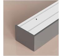 Boîte à Rideaux Aluminium Double Rail 3 en 1, 100 200 230 300 400 600 cm pour Montage Mural ou au Plafond, Système de Glissement Silencieux et Robuste Intégré(Plafond Gris,590cm)