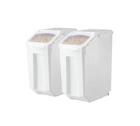 VEVOR Conteneur de stockage de riz 20 L 2 pièces – Boîte hermétique avec roues et tasse à mesurer
