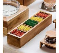 Boîte À Sachets De Sucre/Thé Acacia 39x10,2x10 Cm Pour Buffet Leone