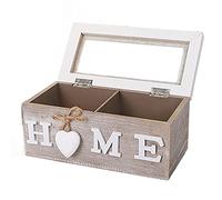 Boîte à sachets de thé, boîte à bijoux, organisateur de cuisine pour sachets de thé, dosettes de café, 2 grilles