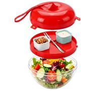 Boîte À Salade Déjeuner Portable Réutilisable Avec Couvercle Et Pot À Sauce