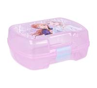 STOR Boîte à Sandwich Disney Frozen pour Enfants avec 3 Compartiments, en Plastique sans BPA, réutilisable et Lavable, ne Convient Pas aux Micro-Ondes et au Lave-Vaisselle