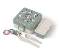 Boite a Sandwich Enfant - MONBENTO - Couverts inclus - Sans BPA - Snacky Raccoon