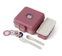 Boite a Sandwich Enfant - MONBENTO - Couverts inclus - Sans BPA - Snacky Rose Blush Rose