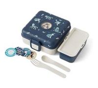 Boite a Sandwich Enfant - MONBENTO - Couverts inclus - Sans BPA - Snacky Wolf