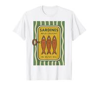 Boîte à Sardine rétro en Forme de Poisson - Méditerranée Classique T-Shirt