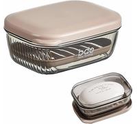 Boîte À Savon avec Couvercle, Porte-savons Portable De Voyage, Porte-Savon Étanche Et Scellé pour La Maison Salle De Bain Randonnée Voyage Camping (1 pièces)