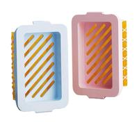 Boîte à Savon, boîte à Bulles de Savon 2 pièces avec Maille hautement élastique, Support de Barre antidérapant, conteneur Barre Portable 6, 1x3, 7x0, 8 pour boîtes Linge