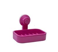 Boîte à Savon Boîte à Savon, Porte-Savon de Salle de Bain, Porte-Savon de Douche, Plateau de Rangement for éponge, boîte de Rangement créative sans Eau à Ventouse(Rose Red)