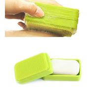Boîte à Savon De Voyage avec Porte-Brosse, Porte-Savon 2 en 1 avec Trou De Vidange Et Couvercle en Silicone pour Douche