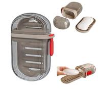 Boîte à savon de voyage, porte-savon avec sac à savon, solide étanchéité, porte-savon portable pour salle de bain/camping