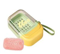 Boîte à savon de voyage | Porte-savon portable | Design compact à double bol avec cordon et bol de vidange pour la randonnée, la gym, le camping, les voyages, les activités de plein air