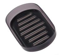 Boîte à savon double couche avec couvercle pour voyage, design drainant pour garder la barre sèche, récipient portable en polypropylène pour salle de bain et salle de sport, couleur noire