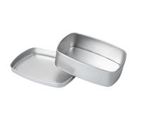 Boîte à savon en aluminium, petite boîte en métal de 150 ml avec couvercle, porte-savon de voyage, petit récipient à savon multifonctionnel, porte-savon en métal, économiseur de savon à vaisselle