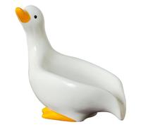 Boîte à savon en forme d'animal de dessin animé - Porte-savon en céramique - Adorable boîte de rangement en forme de canard - Porte-éponge, économiseur de savon, récipient à savon solide pour douche
