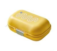 Boîte à savon étanche portable avec couvercle hermétique et tampon de drainage pour voyage, camping, maison, salle de bain, boîte à savon étanche (jaune)