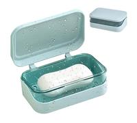 Boîte à savon portable à 2 couches avec couvercle, récipient design constant, étanche à la poussière et délicieux, rangement durable pour savon de voyage | Idéal pour évier de cuisine, douche, salle