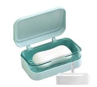 Boîte à Savon Portable | Plat de Savon avec Plateau de Drainage - Récipient à Double Couche avec Couvercle pour lavabo Baignoire Lavage de Salle de Bain