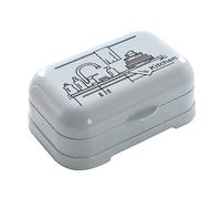 Boîte à Savon Portable pour Voyage, Porte-Savons en Plastique avec Couvercle, Boite à Savon pour Lavabo et Salle Bain, Pratique à Emporter Extérieur
