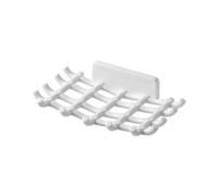 Boîte À Savon Porte-Savon Mural avec étagère de Drainage for Usage Domestique, sans perçage, Crochets for égouttoir à Vaisselle Salle Bain(White)