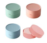 Boîte à Savon Ronde,Lot de 3 rangements pour shampoing Solide,boîte à Savon de Voyage,boîtes à Savon Portables avec Couvercle,récipient à Savon pour Savon Solide,Porte-Savon Rond,pour Voyage,Camping