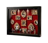 Boîte À Silhouette De Mini Musée Bricolage, avec Lumières, Résine Bois, Cadre Boîte D'ombrè Mini Musée, Décor Miniature, Décoration D'intérieur Polyvalente, pour Présenter des Souvenirs Ma