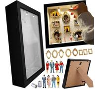 Boîte à silhouette mini dorée à monter soi-même, ensemble de cadres à ombres portées mis à niveau avec musée miniature doré, célébrez des souvenirs uniques avec style, pour anniversaire, mariage