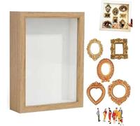 Boîte à Silhouettes Miniature de musée à Faire soi-même : célébrez Vos Souvenirs Uniques avec Style ! Boîte Miniature de musée avec Mini-Figurines et Cadres dorés. Un Cadeau Miniatures pour (Wood)