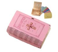 Boîte à souvenirs chrétiennes - 11 x 7 x 4,5 cm, construction en bois, cartes pour les écritures inspirantes, pour réflexions dévotionnelles, souvenir de croyance motivante pour la Cre