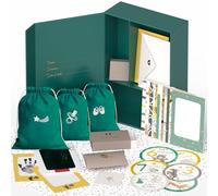 Boîte à souvenirs de bébé ultime pour filles, garçons - Belle boîte à souvenirs pour maman - avec kit d'empreintes de mains et de pieds, autocollants jalons, boîte à dents et plus encore - Cadeau