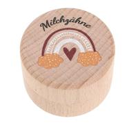 Boîte à Souvenirs de Dents Perdues en Bois, Compacte, Carton | Rangement Sécurisé Emplacements pour Chaque Dent, Légère et Portable, Beige, pour Chambre D’garçon et Filles