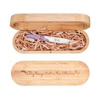 Boîte à souvenirs de test de grossesse pour annonce de bébé à partenaire en bambou, annonce de grossesse pour mari, annonce de bébé, boîte à surprise de grossesse, test cadeau, boîte surprise pour