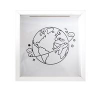 Boîte à souvenirs de voyage, thème de l'espace avec crochet | Cadre de voyage pour musée, photo, commémoration, concert, aventure, table murale