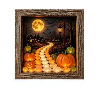 Boîte à Souvenirs d'Halloween Lumineuse 21,6 x 21,6 cm En Bois Lumineux
