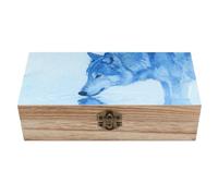 Boîte à souvenirs en bois avec couvercle à charnière faite à la main pour mariage, artisanat, bijoux, photos, boîte de rangement élégante et décorative, idéale pour une fête prénuptiale