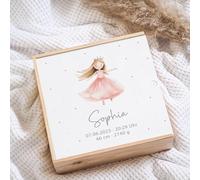 Boîte à souvenirs en bois bébé princesse, boîte à souvenirs cadeau bébé, cadeau de naissance personnalisé, cadeau de naissance personnalisé, cadeau de naissance