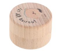 Boîte à Souvenirs en Bois pour Dents de Lait, Première Coupe | Rangement Mémoire Discret, Compartiments Sécurisés, Format 5x5x3, 5cm, Beige Élégant