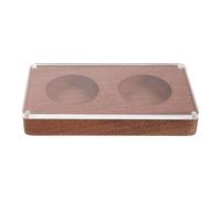 Boîte à Souvenirs en Bois pour Pièces et Médailles, Double Compartiment | Bois et Acrylique, Finition Grainée Marron, Protège des Rayures, Usage Domestique, Décoration Discrète