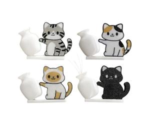 Boîte à souvenirs pour animal de compagnie, support magnétique pour réfrigérateur avec vase miniature, détails robustes en matériau transparent avec fonction du produit, lot unique de 4 décorations