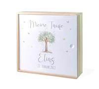 Boîte à souvenirs pour baptême, arbre de vie, boîte à souvenirs en bois, cadeau de baptême, cadeau de baptême personnalisé, cadeau de baptême personnalisé