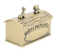 Boîte à souvenirs pour bébé garçon et fille, coffret souvenir pour premières dents et boucles de bébé, boîte à souvenirs pour bébés pour petits enfants (Bronze)