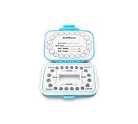 Boîte à souvenirs pour dents - Adorable boîte de rangement pour dents et cheveux d'enfants, cadeau idéal pour une baby shower ou un anniversaire (Bleu)