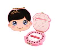 Boîte à Souvenirs pour Dents de Lait en Bois Rose, Note | Rangement Longue Durée, Zone de Notes, Tableau Dentaire Inclus, pour Nouveaux Parents et Garçon Fille