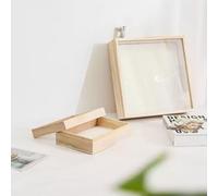 BoîTe à SpéCimens D'Insectes SuréLevéE, Planche à Aiguilles, Bois De Pin, Bois Massif, Cadre en Verre, BoîTe De Rangement pour Plantes Faites à La Main, BoîTe De PréSentation,43x30x9CM