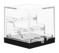 Boîte à Spécimens Minéraux en Acrylique à 3 Niveaux | Couvercle Ouvrant, Base Acrylique Transparente Pet, Rangement Organisé pour Cristaux et Gemmes