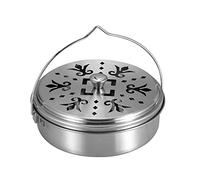 Boîte à Spirale Anti-moustiques en Acier Inoxydable avec Couvercle, Support de Bobine de Moustique Portable, pour la Maison, Le Jardin, Le Camping, la Pêche, Les Voyages, Les Activités Extérieures